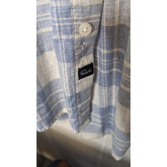 NWT Mens Rails Wyatt blue plaid button front shirt size XXLarge - Picture 5 of 10